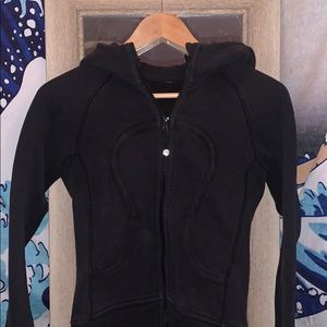 Black Hooded Lulu Lemon Zip Up